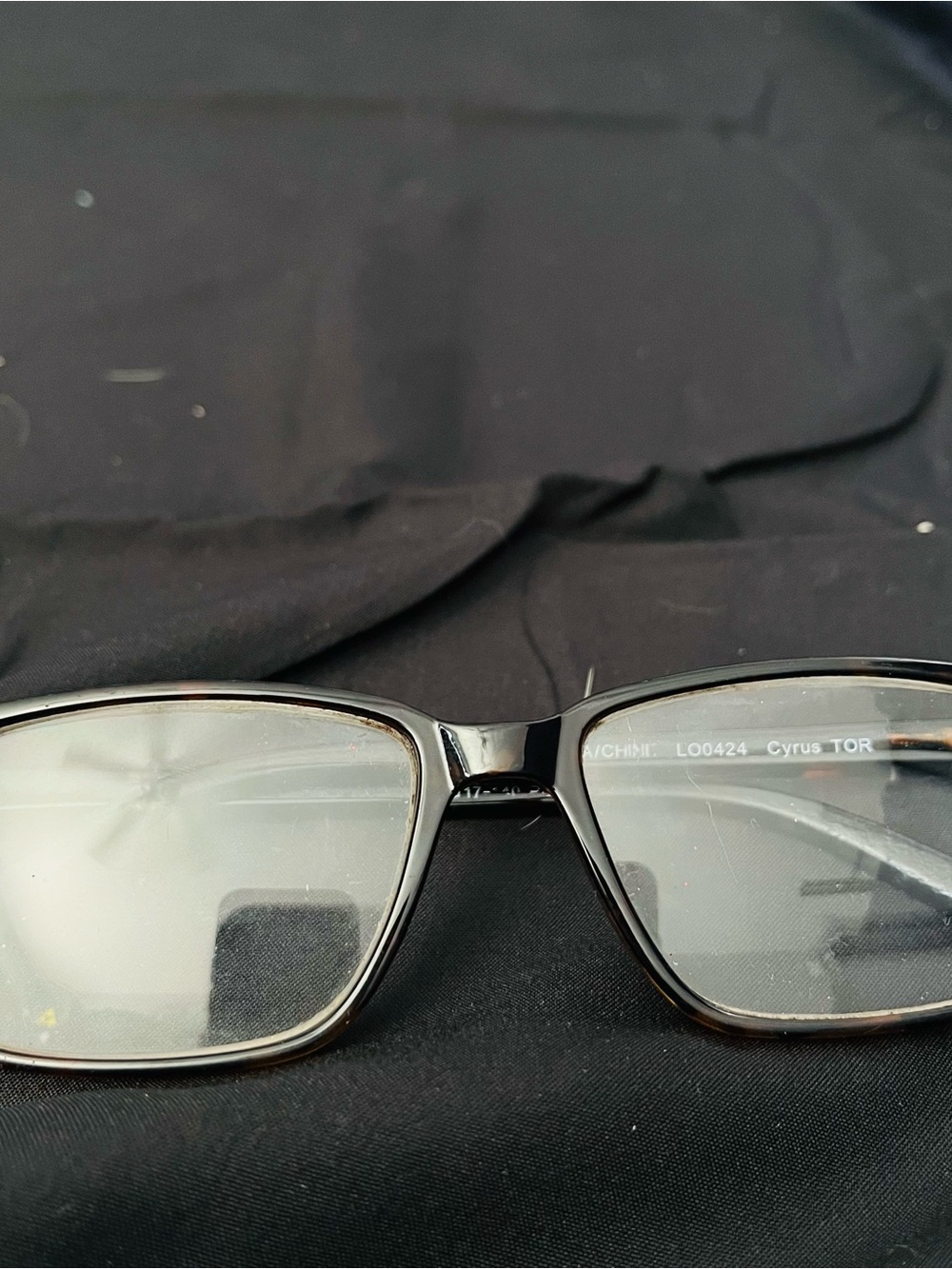 Cyrus Men's Black Rectangular Eyeglass Frames